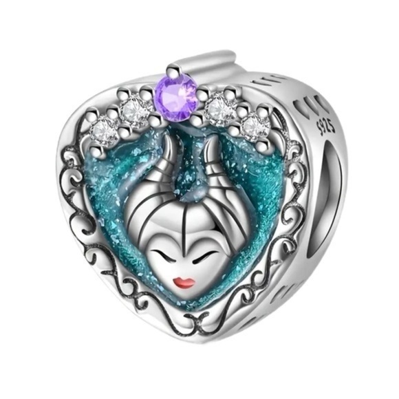 925 Sterling Silver Disney Inspired MALEFICENT Charm/Pendant - NWT - Picture 1 of 4
